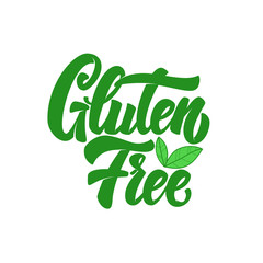 Gluten free. Lettering phrase for postcard, banner, flyer