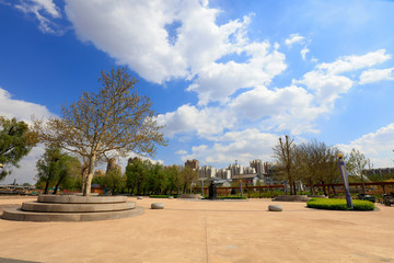 scenery of city park in China