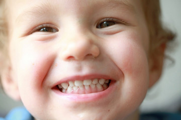 Happy cheerful child portrait close up