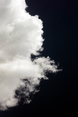 Black sky with white clouds dark mood space art fifty megapixels