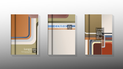 Vector collection of book cover backgrounds. eps 10 vector design illustrations