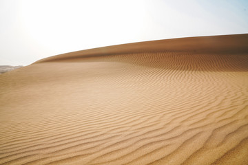 Landscape of sand dunes desert