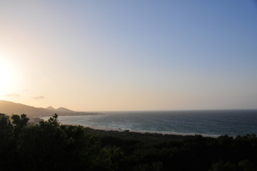 Raf Raf plage at sunset