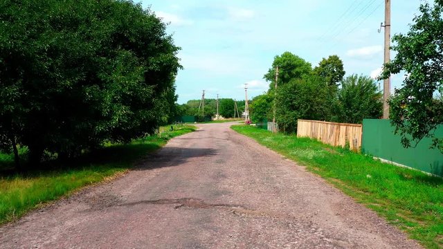 4K First person view of Desna, an urban-type settlement in Kozelets Raion, Chernihiv Oblast in northern Ukraine