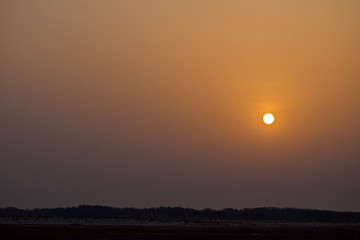 sunset in the mountains