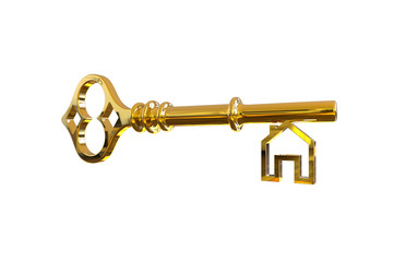 Key to a new house concept 3D illustration 