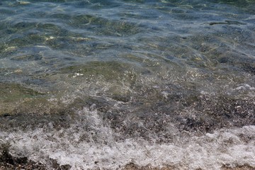 Clean water on the Black sea beach in Varna (Bulgaria)