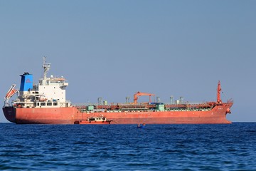 Cargo Ships in the Black sea near Varna (. Travel 11 August 2019.
