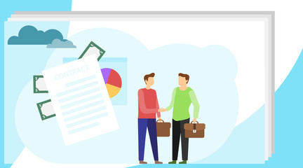 Success Partnership Successful Contract. Businessmen handshake, successful business negotiations and agreement concept. Partner Leadership Friendship Agreement Idea