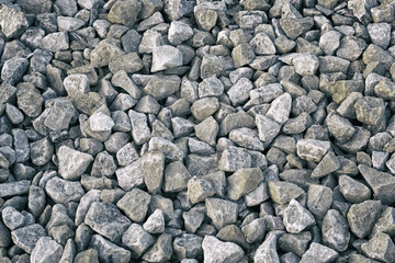 appearance and texture of grey pebbles for landscape design