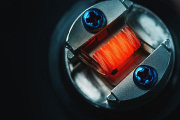 Metal staple staggered fused clapton coil