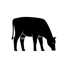 Cow logo. Icon design. Template elements