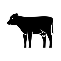 Cow logo. Icon design. Template elements