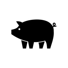 Pig logo. Icon design. Template elements