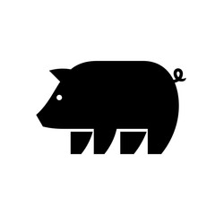 Pig logo. Icon design. Template elements