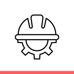 Engineer vector icon, worker symbol