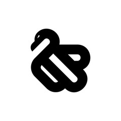 Swan logo. Icon design. Template elements