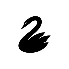 Swan logo. Icon design. Template elements