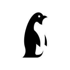 Penguin logo. Icon design. Template elements