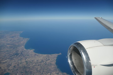 avion vue hublot iles