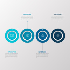 Business process template. Timeline infographics with 5 steps or options.