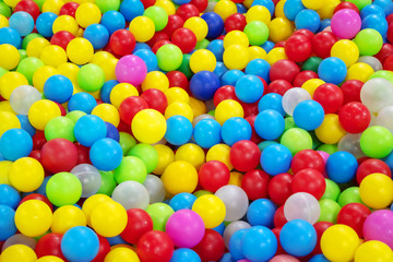 Fototapeta na wymiar colored plastic balls in a children's playroom. background. texture.