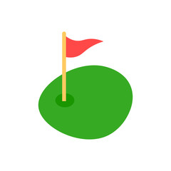 Golf vector icon, game symbol