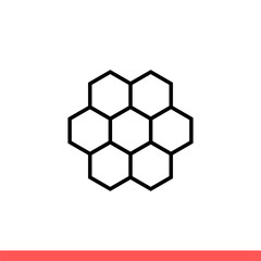 Honeycomb vector icon, bee symbol