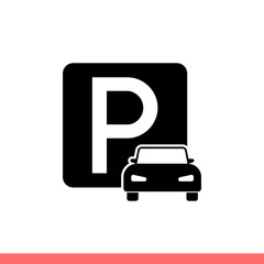 Parking vector icon