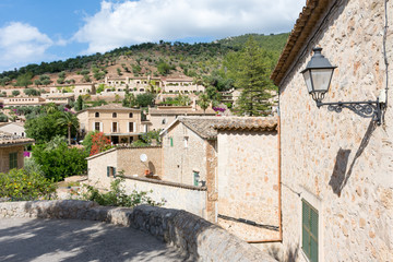 old buildings in the village of Deya in Mallorca