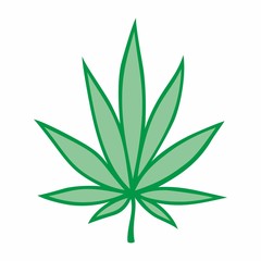 Medical marijuana. Cannabis leaf logo design, Marijuana Leaf Figure Logo. location icon For Multi purpose. Vector Illustration.