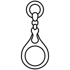 Car key holder icon in outline style