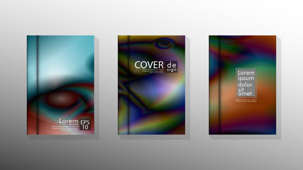 Fototapeta premium Vector collection of book cover backgrounds for brochures, leaflets, leaflets, poster templates. illustration of eps vector design 10