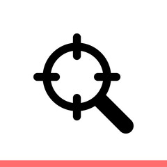 Obraz premium Seo target vector icon, business goal symbol