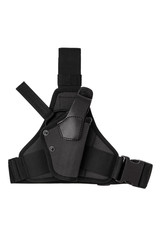 Black modern holster for a gun isolate on a white background.