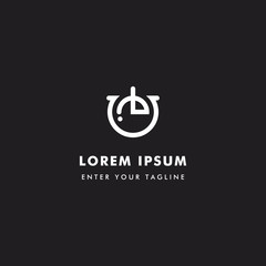 LE letter bow logo, Concept Simple Letter L + E + Bow Icon and Timer.