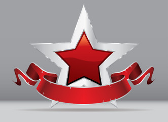 star red banner sharp silver