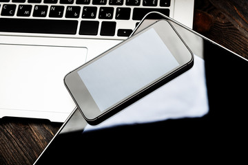 keyboard with phone and tablet pc