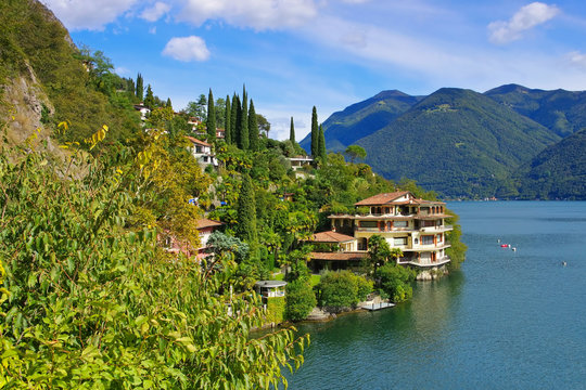 Valsolda am Luganersee, Italien - Valsolda small village on Lake Lugano