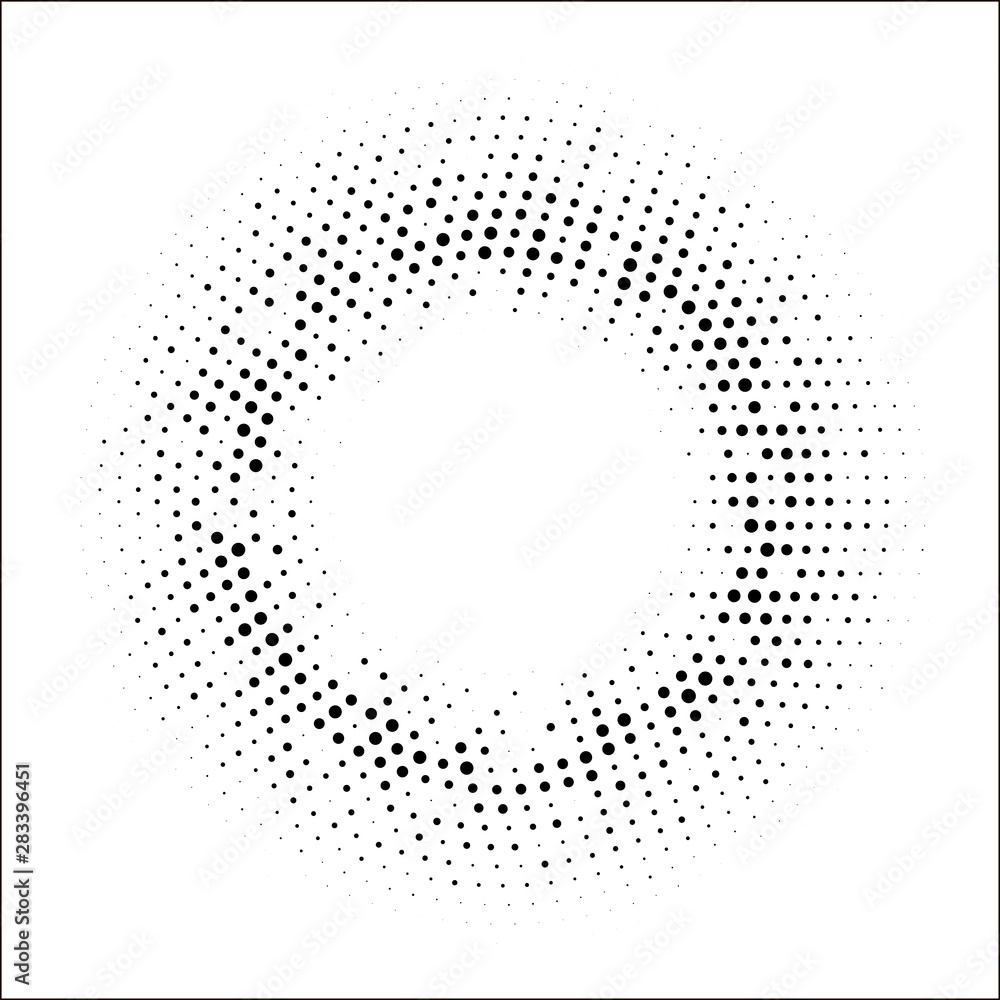 Canvas Prints halftone dotted circular background.halftone effect vector pattern. circle dots isolated on white ba