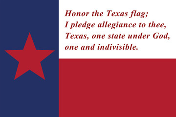 Pledge of allegiance to the Texas state flag