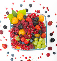 berry mix isolated on a white background