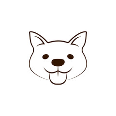 Karelian bear dog icon. One of the dog breeds hand draw icon