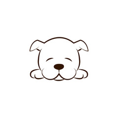 Obraz na płótnie Canvas Puppy icon. One of the dog breeds hand draw icon