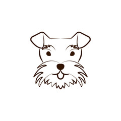 Dobernauzer icon. One of the dog breeds hand draw icon