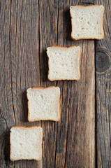 Pieces of mini toasts