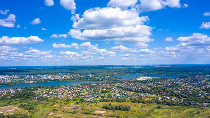 Aerial view of Buckinghamshire Landscape - United Kingdom - Hot air balloon aerial photography