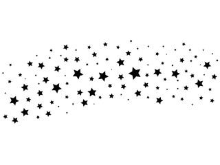 Star tail. Falling stars abstract christmas magic decoration. Stardust silhouettes, glitter trail or milky way vector concept