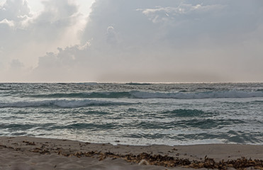 Capo di Feno stormy beach near Ajaccio, France.