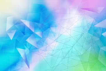 Obraz premium Trendy dreamy, abstract, fantasy 3d multicolour, geometric background